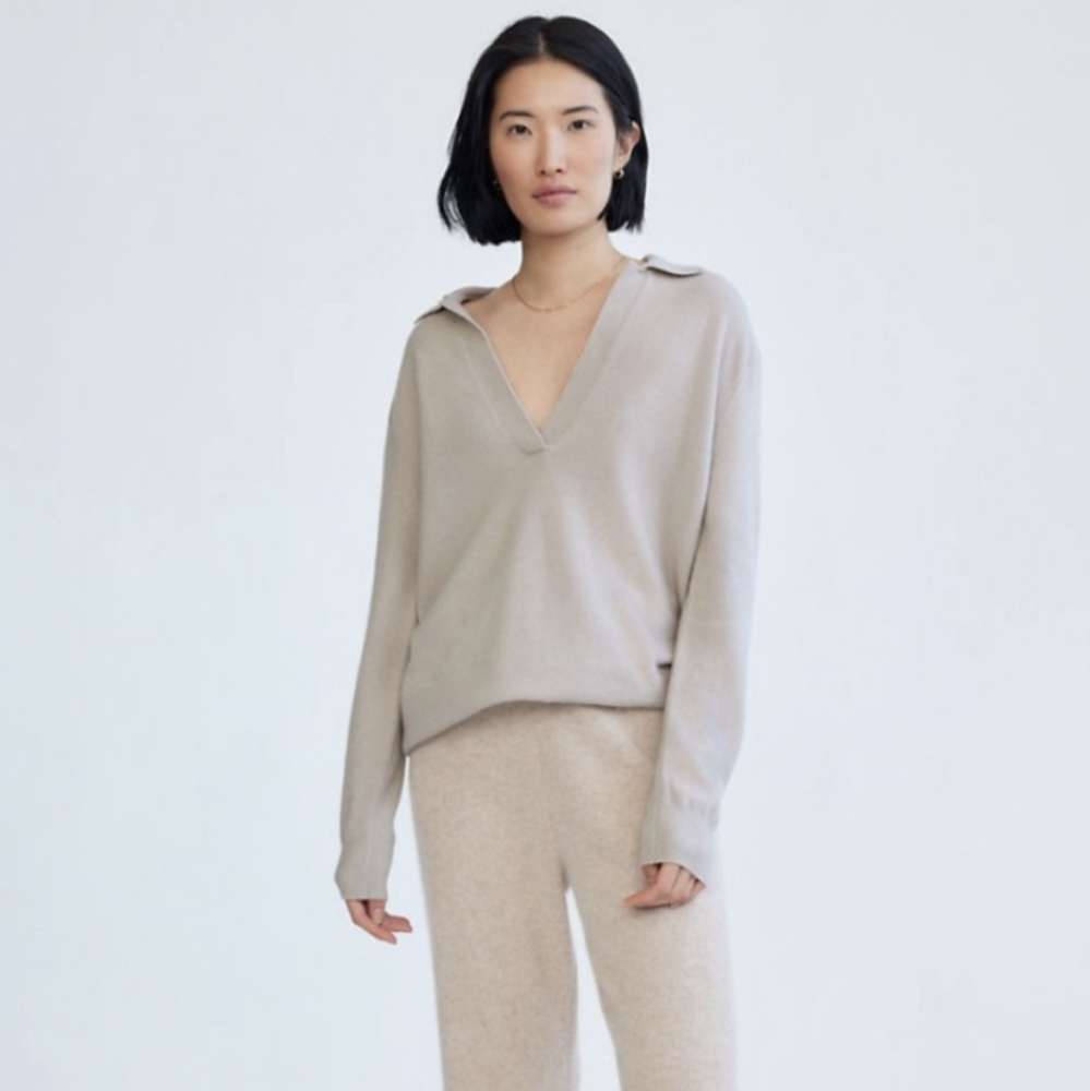 Aritzia Circuit Polo Collared Merino Sweater
